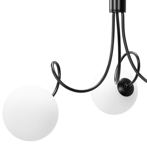 Chandelier Toolight APP1154-3CP Black Metal Glass Balls G9 3-light points