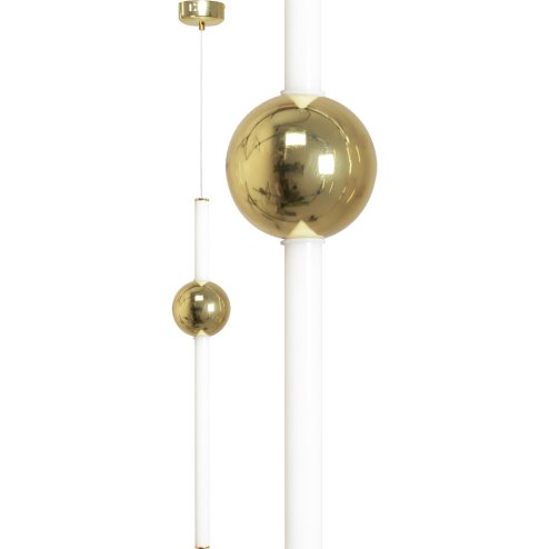 Pendant LED Lamp TOOLIGHT APP476-CP LONG White Gold 1-light point 12W 10x10x59-119cm