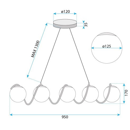 CEILING LAMP CHANDELIER TOOLIGHT APP1780-5CP GOLD