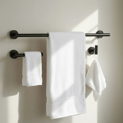 BATHROOM HOOK SET REA ARI BLACK 4 PIECES