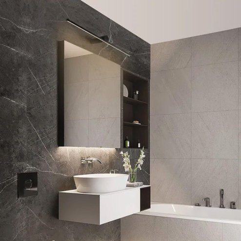 Bathroom Wall LED Light TOOLIGHT APP1343-W Black 13W 80cm