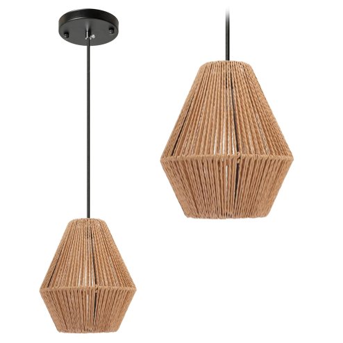 Pendant LED Lamp TOOLIGHT APP1150-1W Brown Black Metal Rope 60W