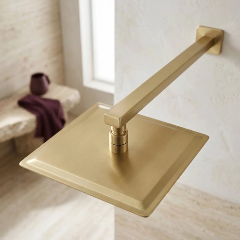 Rea Square Shower Arm Js-9022bg 40cm Brush Gold