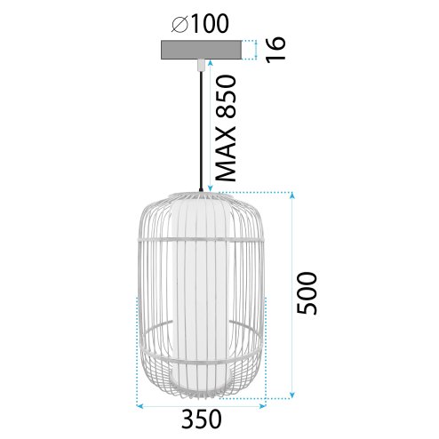 LAMP APP1626-1CP 50x35x50cm