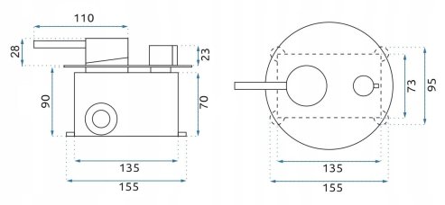 Concealed Shower Set with shower spout REA Lungo Black + Box