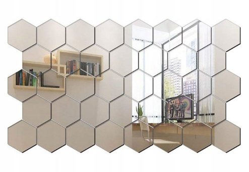 Set of 8 Hexagon mirrors