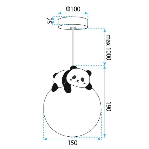 CEILING LAMP CHANDELIER REA G162-1CP WHITE