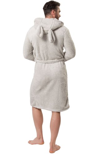 Bathrobe Teddy Grey Men S/M