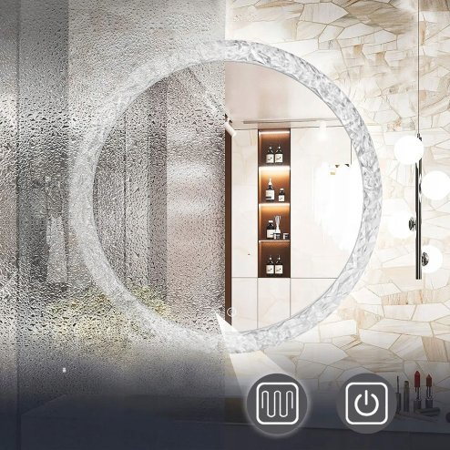 MIRROR REA LED 107 60X60CM TRANSPARENT