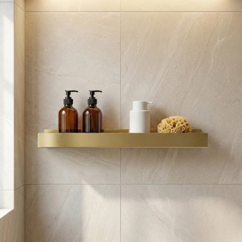 Bathroom Shelf Sf04 60Cm Brushed Gold