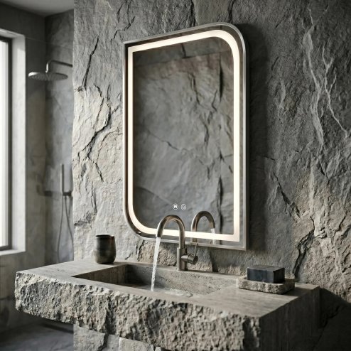 Mirror Rea Zone 70X50 Led Brush Nickel