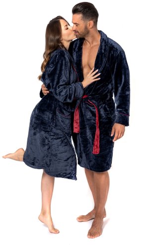 Bathrobe Roger Navy Red Men m