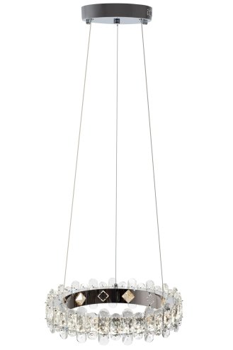 Pendant LED Lamp TOOLIGHT APP1041-CP Cristal + remote control Round 1-light point 44 W 39x39x10-102cm