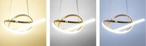 Pendant LED Lamp TOOLIGHT APP390-CP Modern Ring Gold + remote control 1-light point 40W 44,5x44,5x9cm
