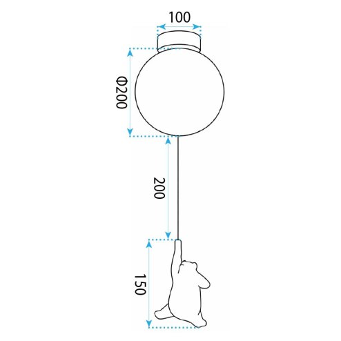 CEILING LAMP REA G167-1CP WHITE MIŚ