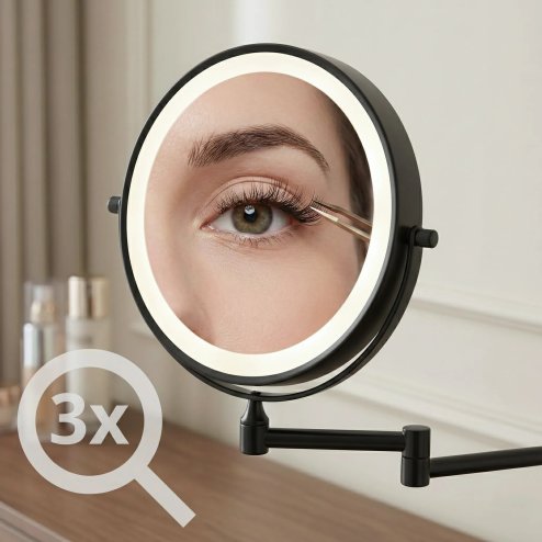 MIRROR REA GLOW BLACK LED