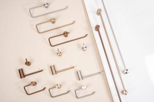 BATHROOM HANGER REA 9706 PRISM BRUSH GOLD