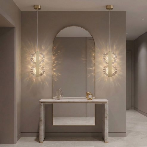 CEILING LAMP CHANDELIER REA G148-2CP GOLD BRUSH GOLD