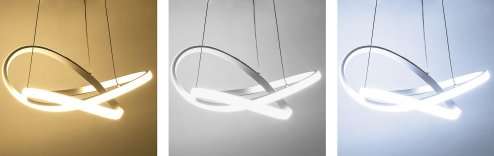 Pendant LED Lamp TOOLIGHT APP392-CP Modern Ring White + remote control 1-light point 40W 44,5x44,5x9cm