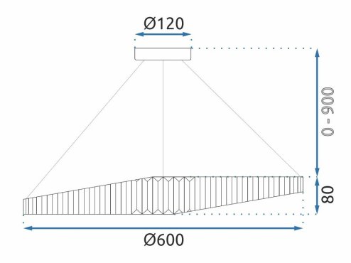 Lamp APP1064-1CP 60x12x90cm