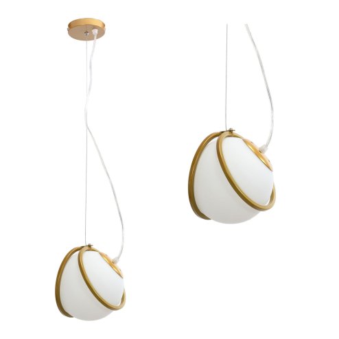 Pendant Lamp TOOLIGHT APP1088-1CP Gold White Ball 1-light point E27 14x14x16-106cm