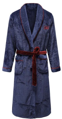 Bathrobe Roger Navy Red Men L