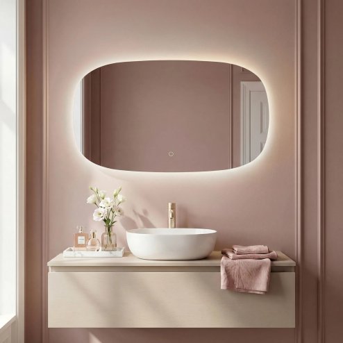 Mirror Rea Top-4 100X60 Led Transparent