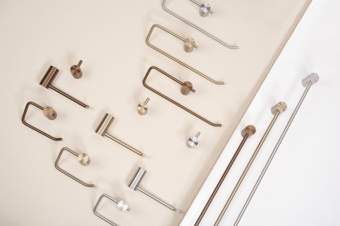 TOILET PAPER HOLDER REA 9711 PRISM BRUSH GOLD