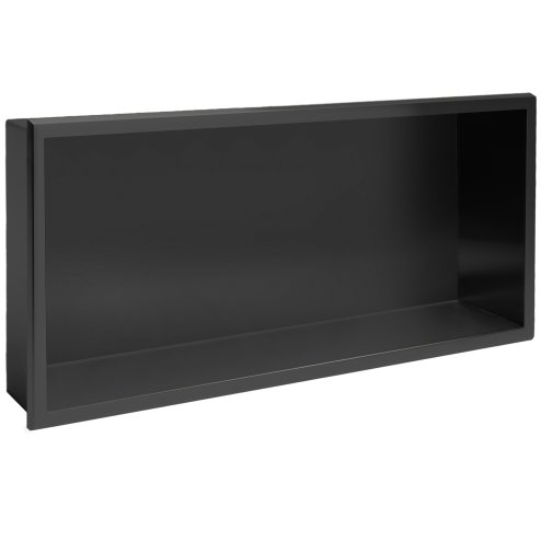 Built-in Stainless Steel Bathroom Shelf 30X60 Black Matt