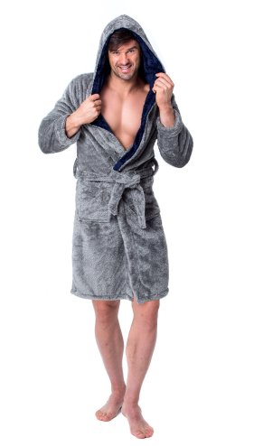 Bathrobe Jordan Grey-Navy MEN M