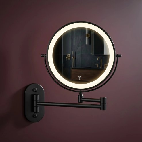 MIRROR REA GLOW BLACK LED