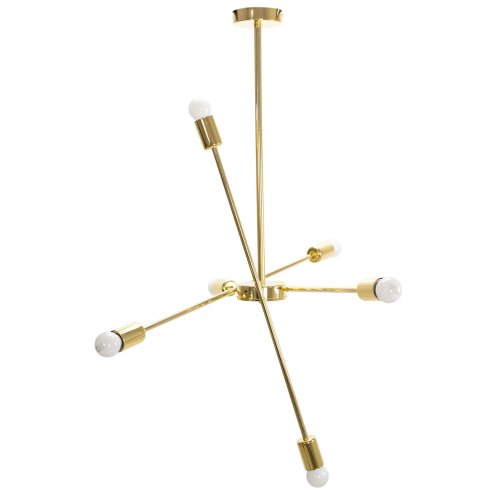 Pendant Lamp TOOLIGHT APP1115 Metal Gold E27 6-light points