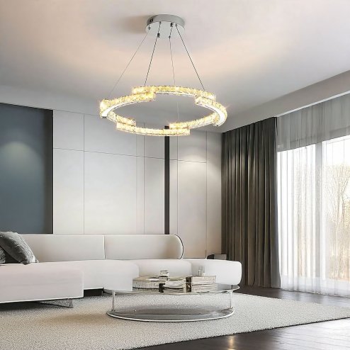 LED HANGING CEILING LAMP TOOLIGHT APP1770-CP CHROME 60CM