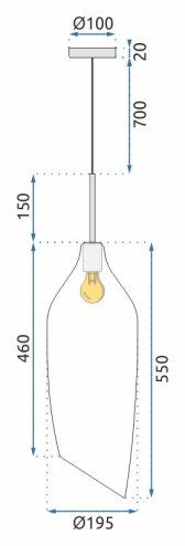 Lamp APP892-1CP Transparent