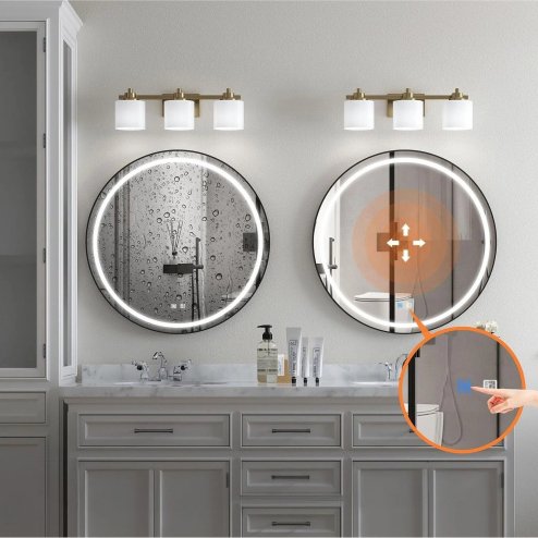 Bathroom LED Mirror REA MMJ 80cm Black