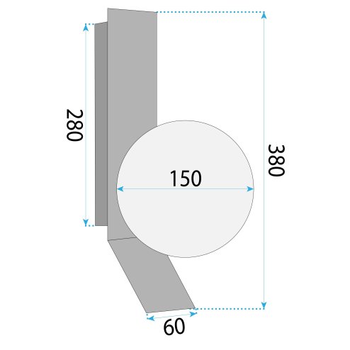 WALL LAMP TOOLIGHT APP1757-1W BLACK