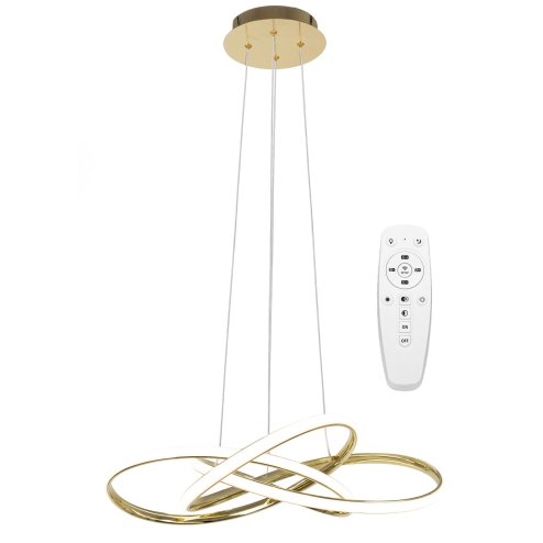 Pendant LED Lamp TOOLIGHT APP815-CP Modern NODE Gold + remote control 1-light point 70 W 60x60x13cm