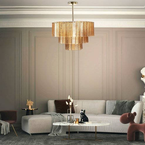 CEILING LAMP CHANDELIER TOOLIGHT APP1677-8CP BROWN