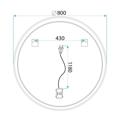 Mirror Rea Soft 80 Led Transparent