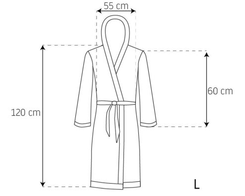 Bathrobe men Jordan Ecru Grey L