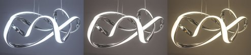 Pendant LED Lamp TOOLIGHT APP820-CP Modern EVE Black + remote control 1-light point 70 W 49x20cm