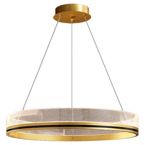 Pendant LED Lamp TOOLIGHT APP1190-CP 60cm Gold Metal Plastic