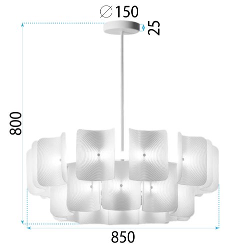 CEILING LAMP CHANDELIER TOOLIGHT LED APP1671-1CP WHITE