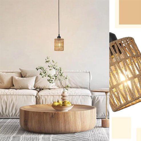 CEILING LAMP CHANDELIER TOOLIGHT APP1622-1CP BOHO BEIGE