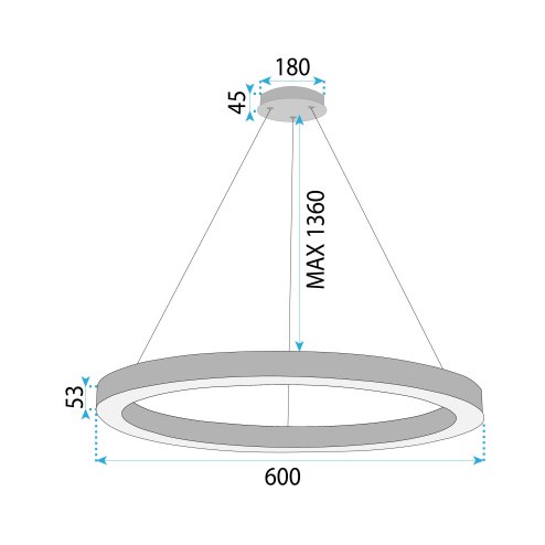 LED PENDANT LAMP TOOLIGHT LHJ051-CP1 40 GOLD, BRUSHED GOLD