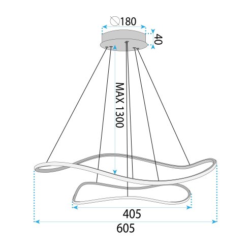PENDANT LAMP TOOLIGHT LHJ016-CP3 BLACK 60 BLACK