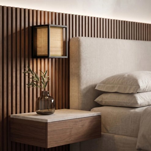 Wall Light Toolight APP1286-1W E27 brown / black