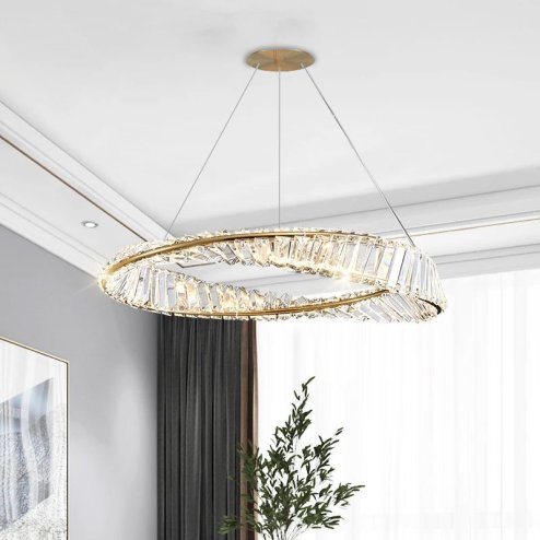 Pendant LED Lamp TOOLIGHT APP1201-CP Gold Crystal