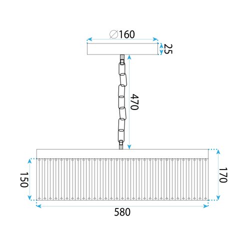 CEILING LAMP CHANDELIER TOOLIGHT APP1532-8CP CHROME