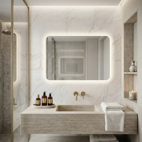 MIRROR REA TOP-3 80X60 TRANSPARENT 80X60 LED